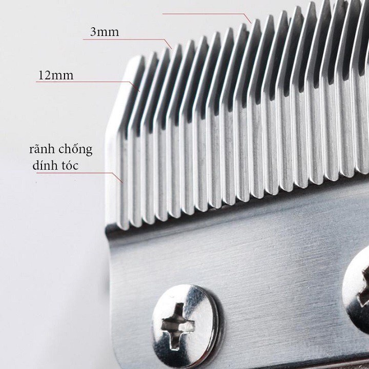 Tông đơ cắt tóc cao cấp Kemei 1998  lưỡi kép cấu tạo từ thép cacbon cao không gỉ sét,sắc bén Tăng Đơ Hớt Tóc Nam