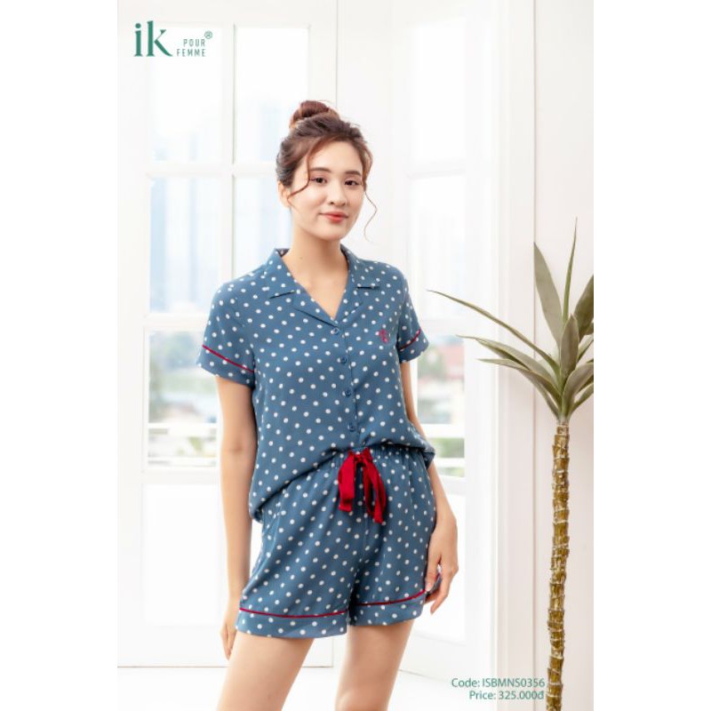 Bộ mặc nhà Pijama áo cộc tay quần đùi IK 0356 Giá 325.000đ