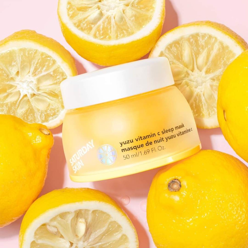 Mặt nạ ngủ dưỡng trắng da Saturday Skin Yuzu Vitamin C Sleep Mask 50ml