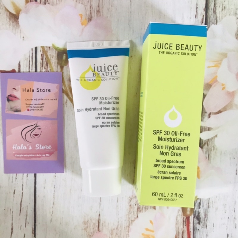 Juice Beauty ✨ Kem chống nắng dưỡng ẩm không dầu SPF 30 Oil-Free Moisturer 60ml