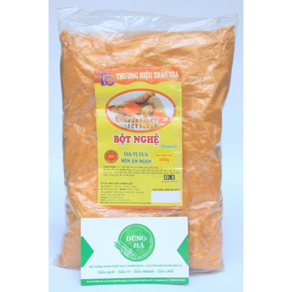 Bột nghệ nguyên chất 100% làm tăng hương vị cho món ăn