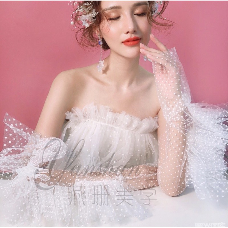 set quây tay , ngực chấm bi