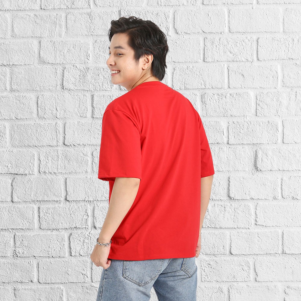 Áo thun tay lỡ phong cách unisex cổ tròn cho nam nữ in chữ COLLEGE đẹp T4