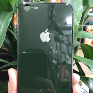 Ốp Lưng Kính Màu Xanh Rêu iphone 6plus/6s plus
