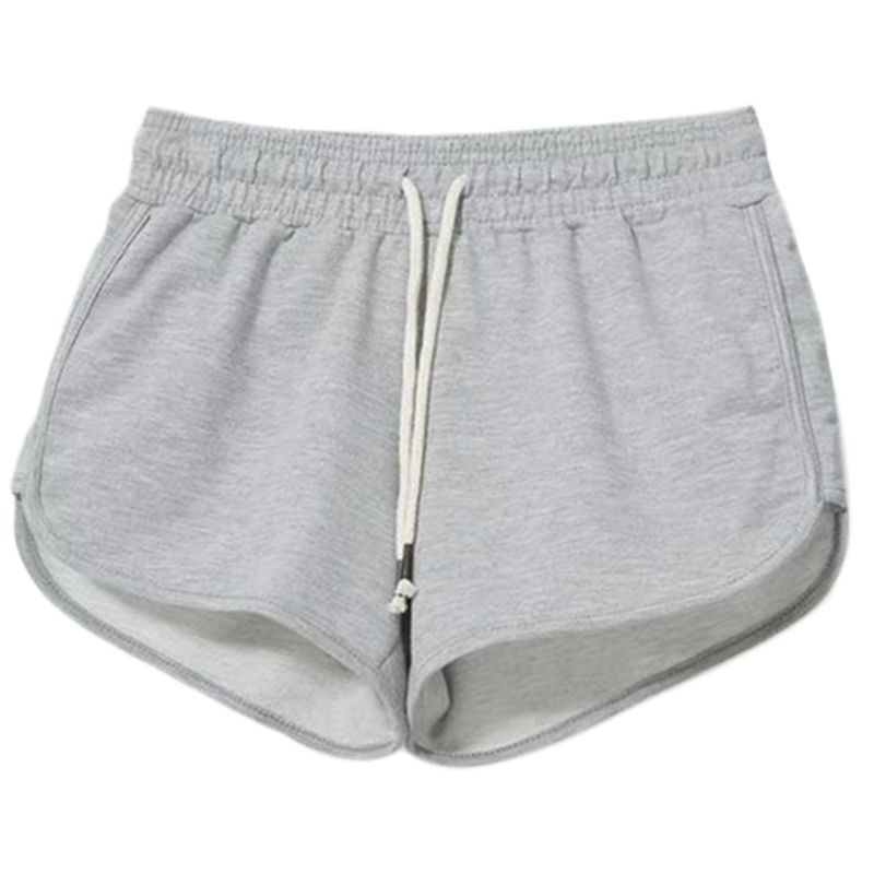 Quần Short Thể Thao Lưng Rút Dây Màu Sắc Trơn Thời Trang Mùa Hè Cho Nữ