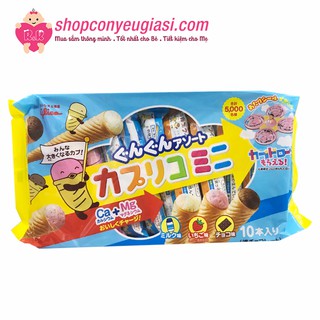 Bánh Ốc Quế Nhân Kem Glico Nhật Bản 10 Chiếc - Date 06/2022