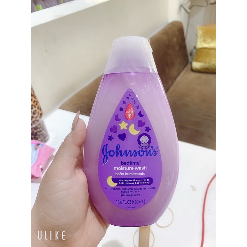 Sữa tắm - Gội dưỡng da mềm tóc cho bé Johnson's Moisturizing Bedtime Baby Lotion - Mỹ