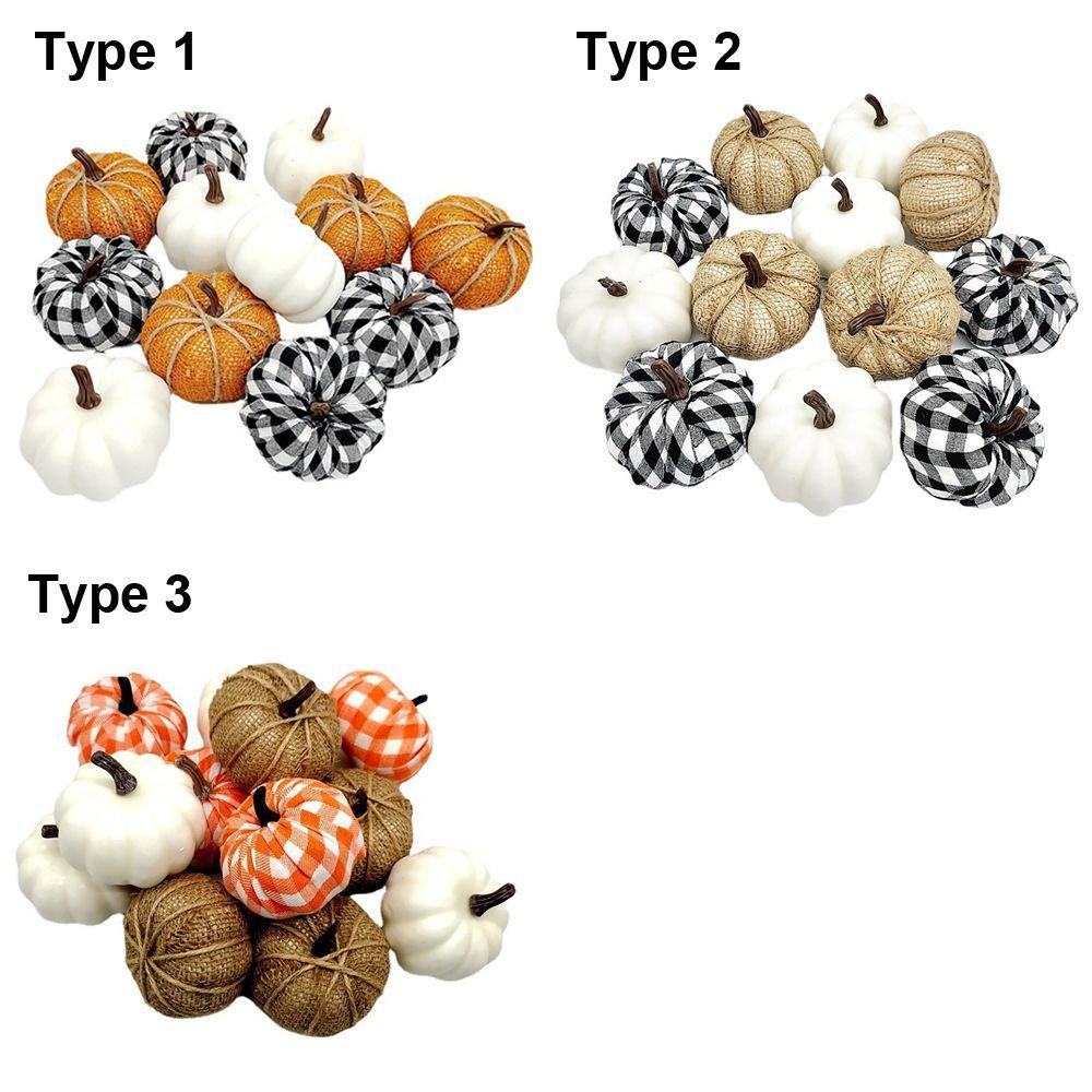 WATTLE Bộ 12 Bí Ngô Nhân Tạo Bằng Vải Bố Trang Trí Lễ Tạ Ơn