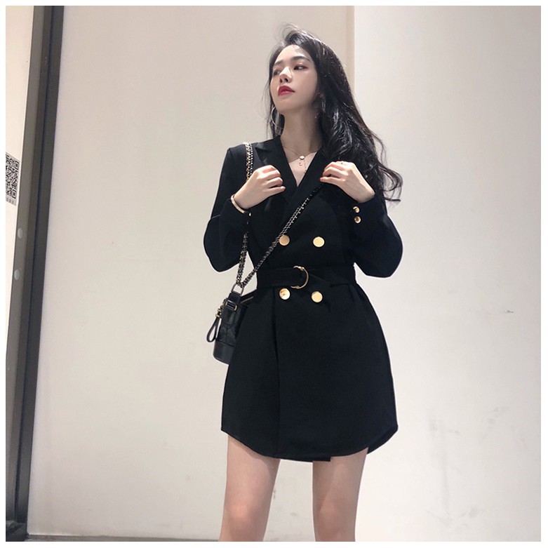 (ẢNH THẬT) Đầm Vest Thiết Kế 4 nút ( Kèm Belt) | BigBuy360 - bigbuy360.vn