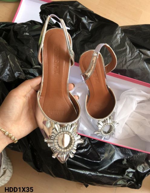 Guốc cao gót hoa đá mặt trời, cao 5cm.