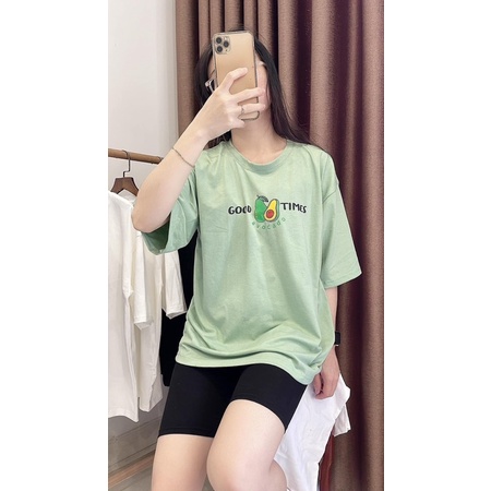 [ Rẻ vô địch ] Áo cotton tay lỡ dáng rộng unisex _bơ