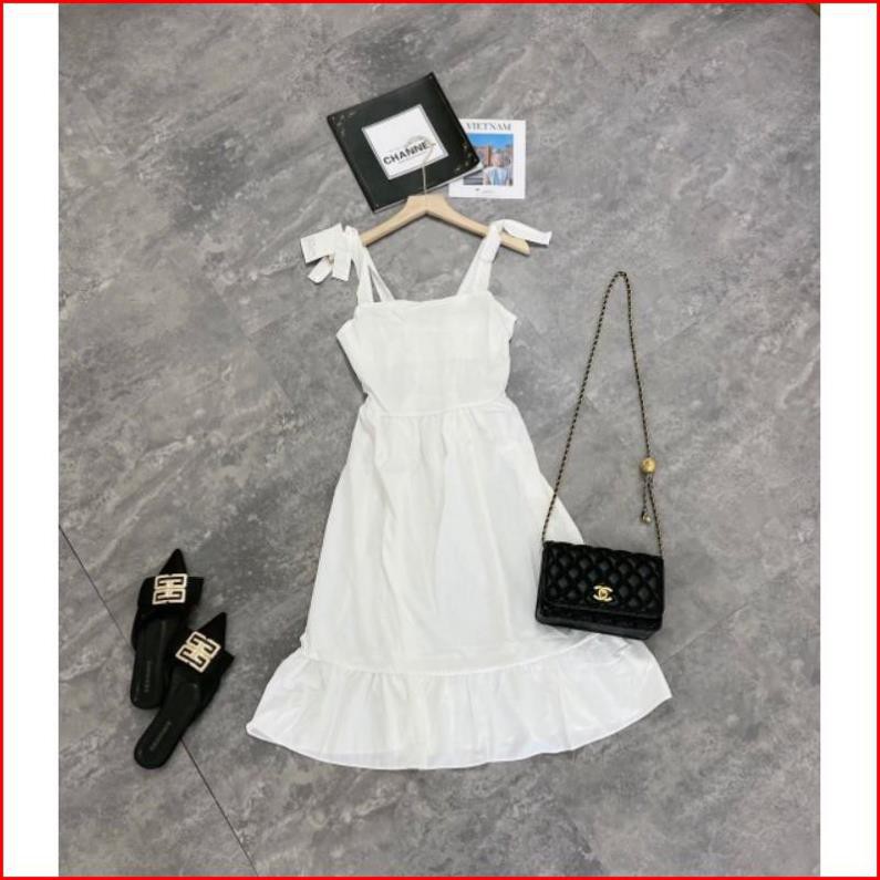 Váy Trắng Nữ Dây Nơ Đuôi Cá _FREESHIP_Đầm Nữ Chất Đuôi Eo Chun Dáng Dài SIÊU HOT MÙA HÈ RỰC RỠ | BigBuy360 - bigbuy360.vn