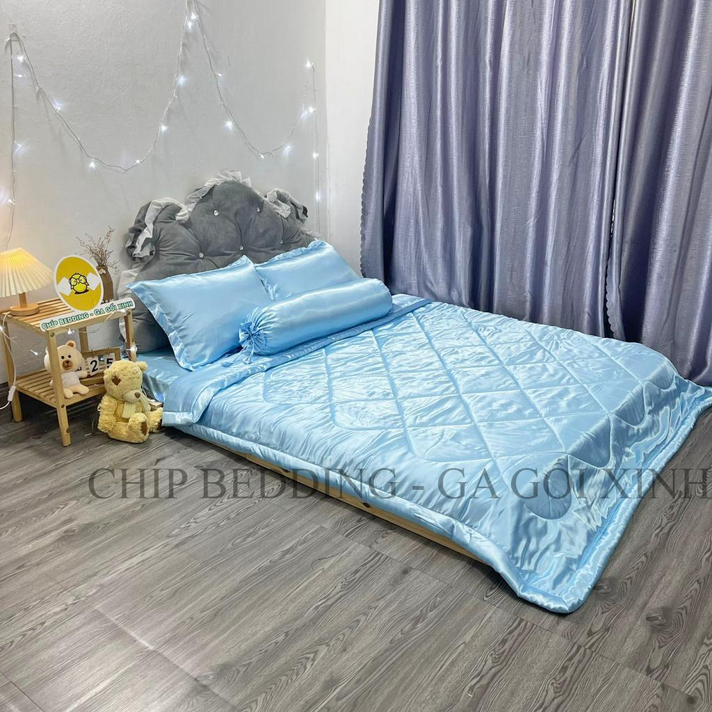 TRỌN BỘ DRAP PHI LỤA THÁI TUẤN HÀNG LOẠI 1 - XANH DA TRỜI - ĐỦ KÍCH THƯỚC( ẢNH THẬT SHOP CHỤP) Chưa Có Đánh Giá 1 Đã Bán