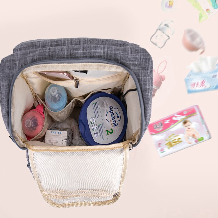 Disney Mickey Minnie tã Túi Ba lô Mommy túi thai sản đẩy Túi chống thấm nước bé Thay đổi Bag Công suất lớn Fashonable