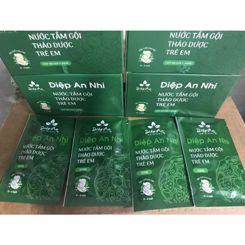 Diệp an nhi nước tắm thảo dược trẻ em (hộp 5 gói)