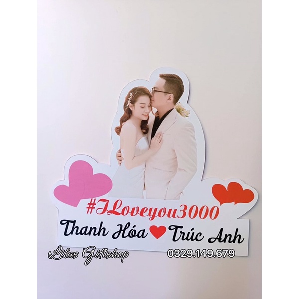 Hastag cầm tay có hình, biển tên cầm tay trang trí đám cưới, sinh nhật, sự kiện thiết kế theo yêu cầu