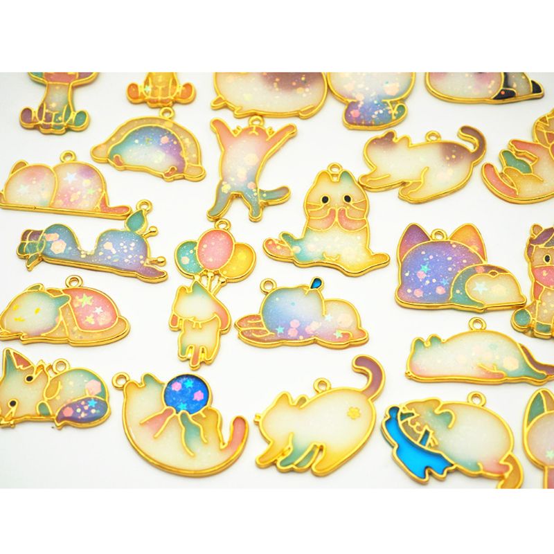 Ngôi Sao Trái Tim Ba Chiều Lấp Lánh Nhiều Màu Sắc Tự Làm Trang Sức Thời Trang