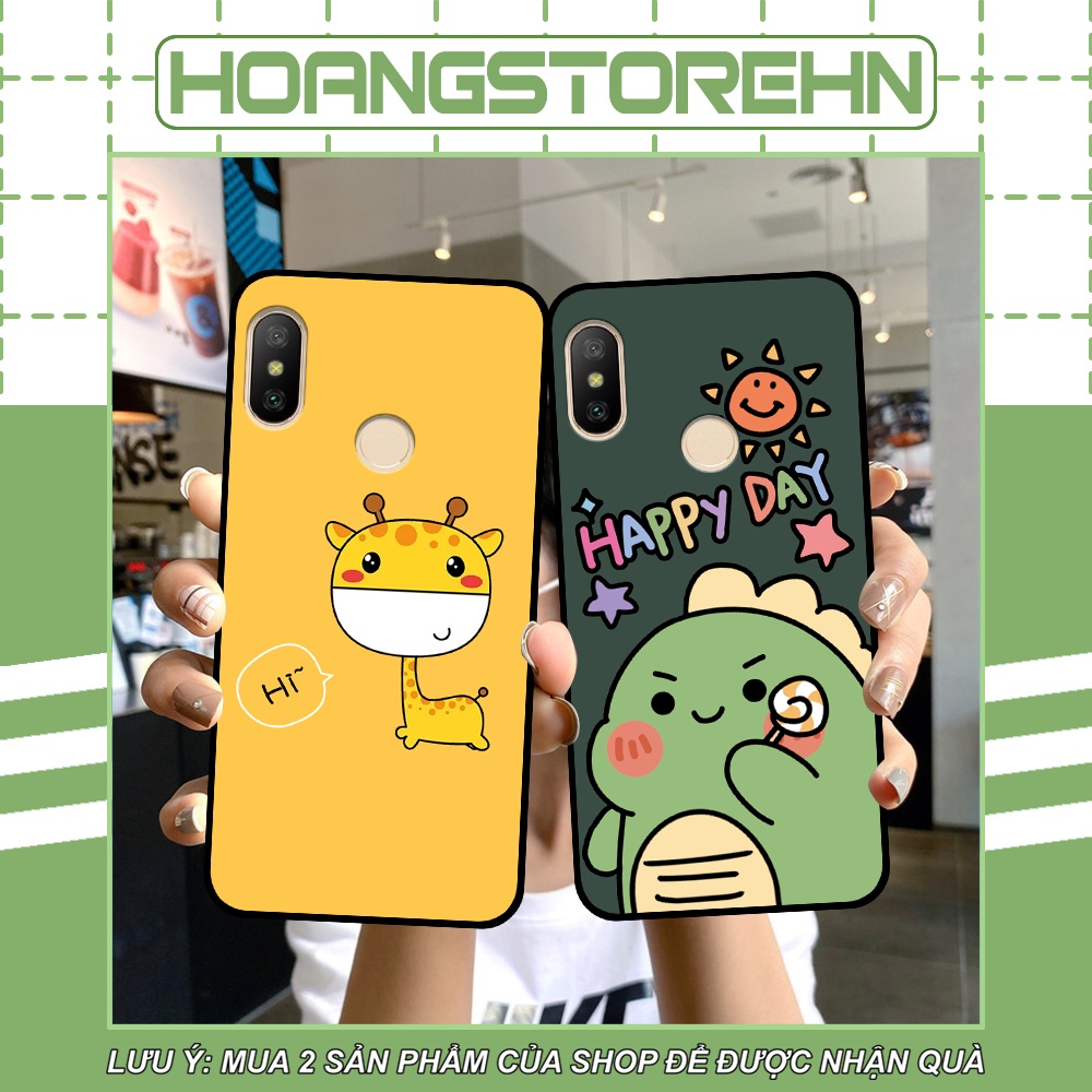 Ốp Xiaomi Redmi 6 Pro / Mi A2 Lite in hình quả bơ, hươu, khủng long siêu dễ thương
