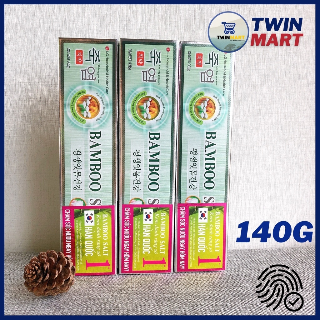 [ĐƠN 299K TẶNG SỮA TẮM 36K] Kem Đánh Răng muối tre Hàn Quốc Bamboo Salt 140g