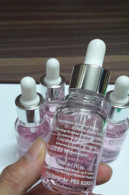 Dung dịch làm mờ hình xăm Cello Hàn Quốc.