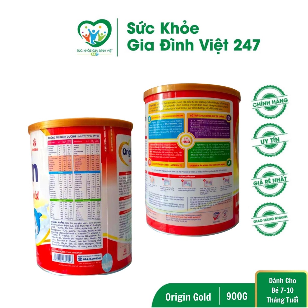 Sữa Origin Gastro - Gold - Baby 900 - Bổ Sung Dinh Dưỡng Phát Triển Toàn Diện Cho Bé suckhoegiadinhviet247