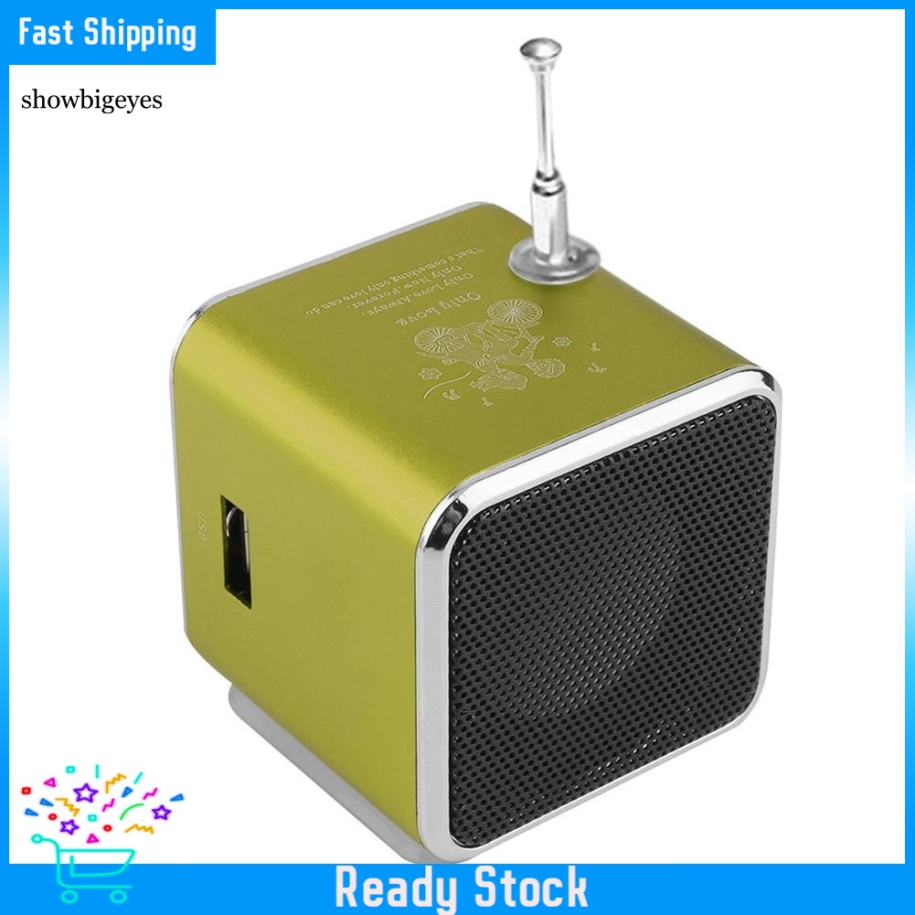 Loa Nghe Nhạc Mini Sges TDV26 Siêu Trầm Hỗ Trợ Thẻ Nhớ TF Đài FM Kèm Ăng Ten