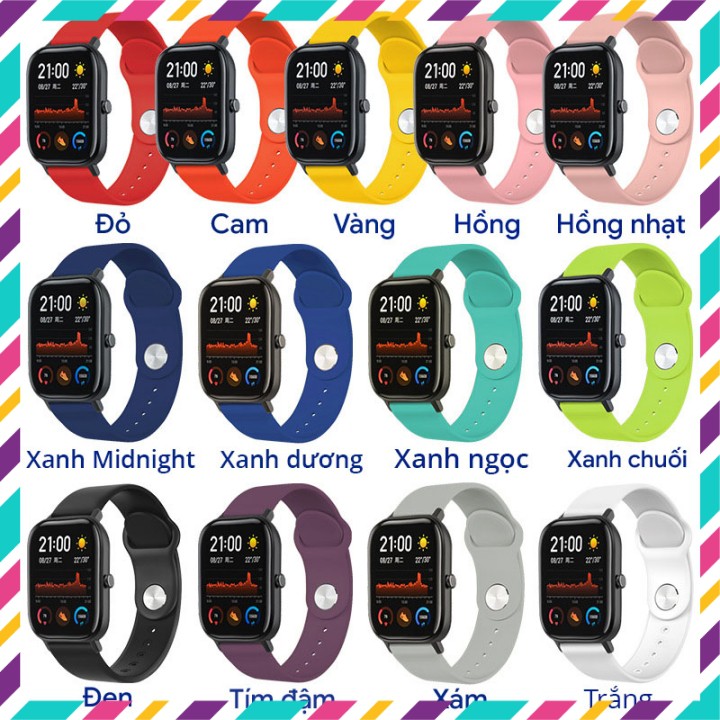 Dây đồng hồ Amazfit GTS/ GTS2/ GTS 2e/ BIP - chính hãng SIKAI