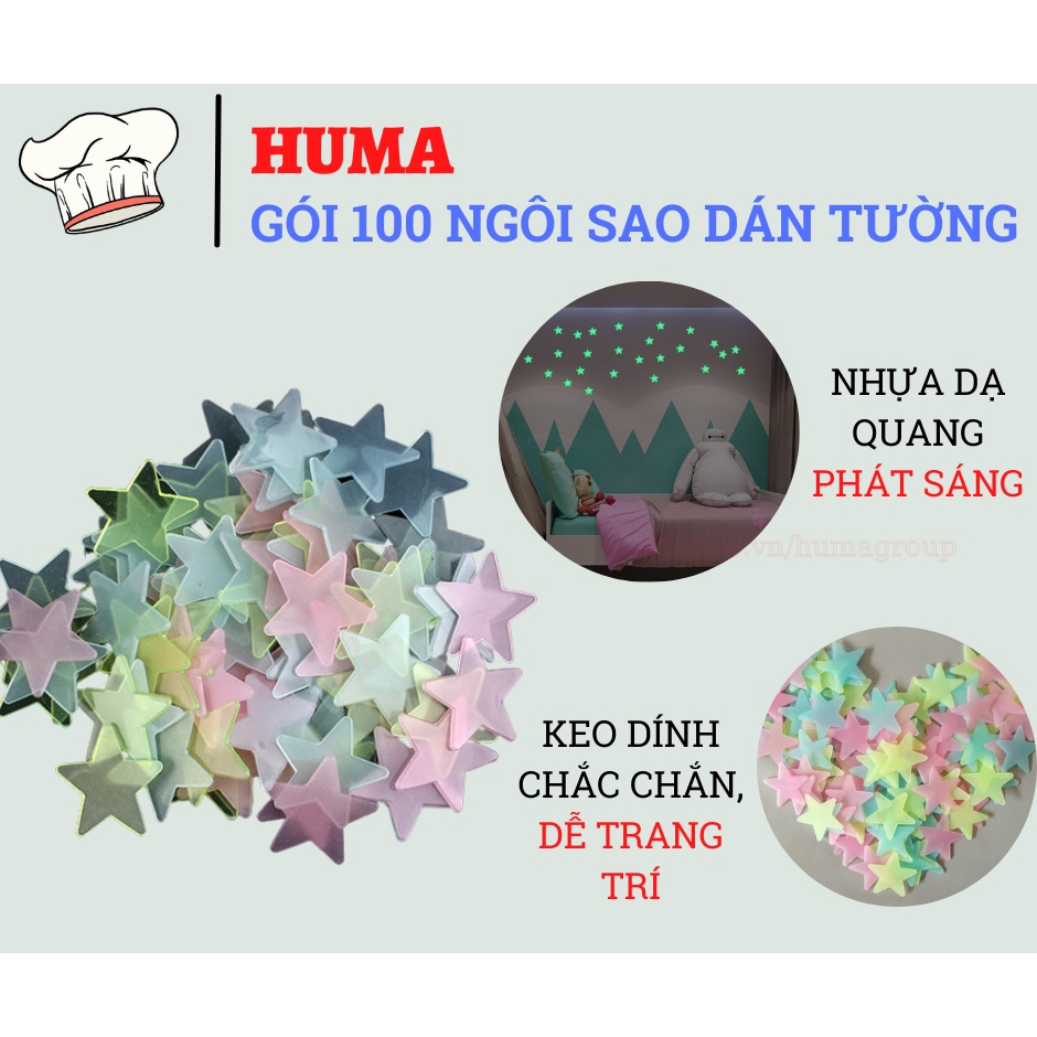 Gói 100 sao phản quan dán tương phòng trang trí