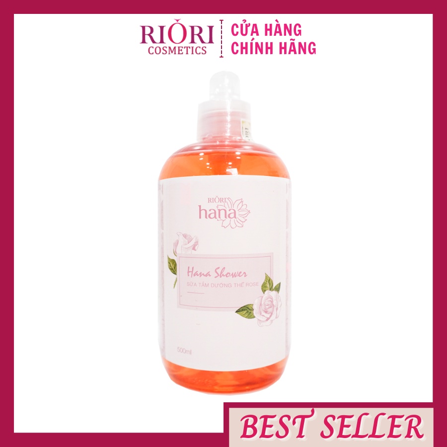 Sữa Tắm Dưỡng Thể Hoa Hồng Dạng Gel Hương Nước Hoa Quyến Rũ RIORI GEL ROSE (500ml - 1000ml)