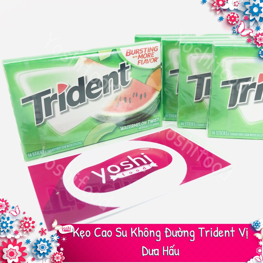 Kẹo Cao Su Không Đường Trident