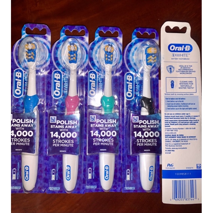 Bàn Chải Pin Oral-B 3D WHITE Dành Cho Người Lớn