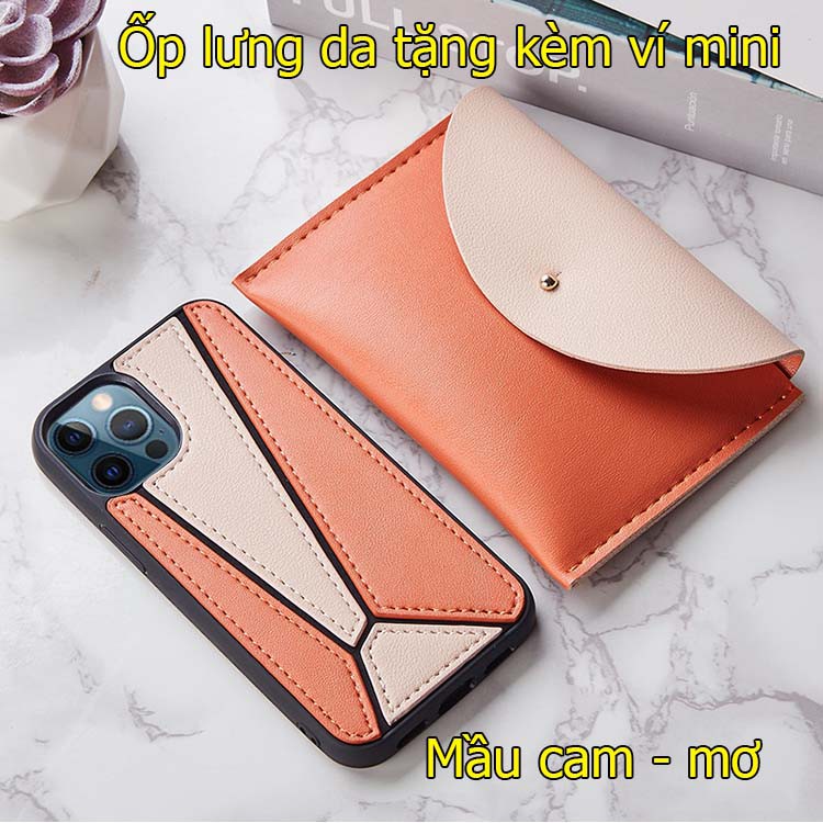 [XẢ HÀNG]Ốp lưng da iPhone 12 pro max / iphone 12 tặng kèm ví mini