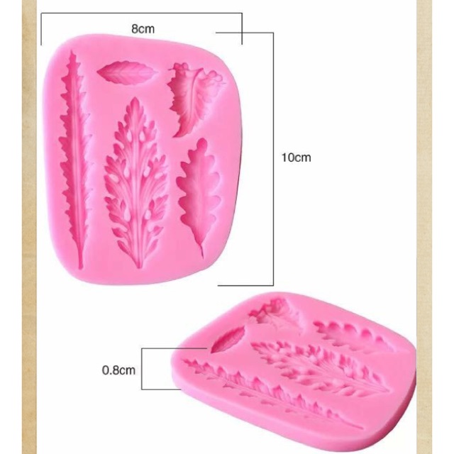 Khuôn rau câu silicon 4D Lá dương xỉ Mã SG1101