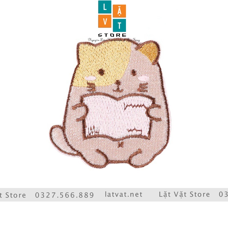Patch dán quần áo MÈO MẬP 7 bé cực kì dễ thương, dán Vali, tủ lạnh, Sticker miếng dán không cần ủi...