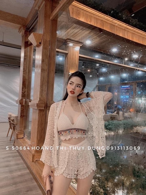 [Mã FAMAYWA2 giảm 10K đơn 50K] Set 3 Món Đi Biển☘️ Set Bikini Kèm Choàng Ren Siu Hót- Hàng QC | BigBuy360 - bigbuy360.vn