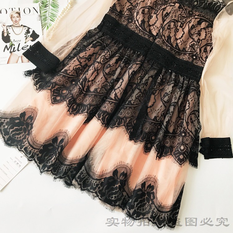 ĐẦM DÁNG XÒE TAY LƯỚI PHỐI REN THỜI TRANG HÀNG NHẬP QUẢNG CHÂU | BigBuy360 - bigbuy360.vn