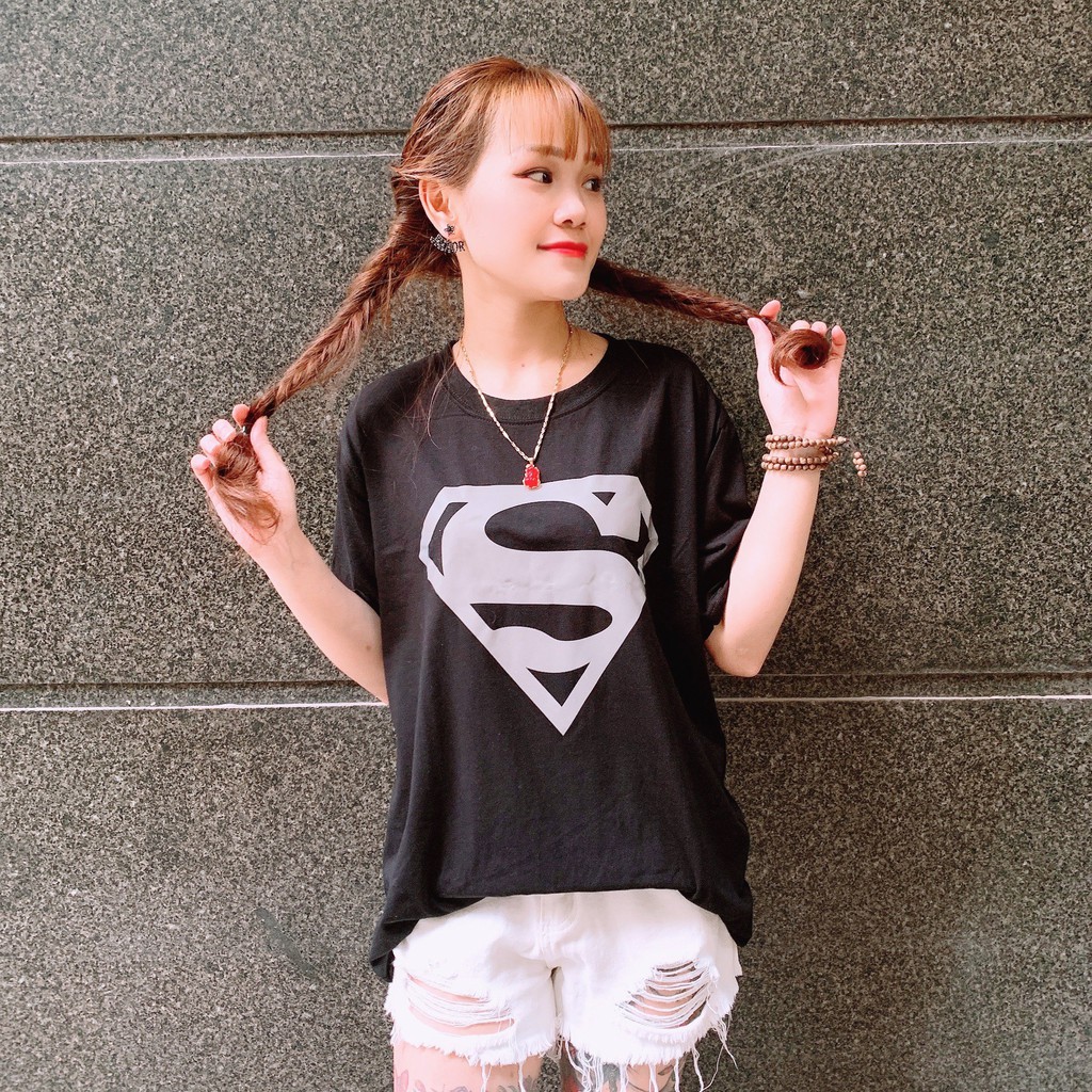 [COMBO MUA 1 ÁO TẶNG 1 MŨ TRƠN LƯỚI THỜI TRANG ] Áo phông Super.man chất liệu cotton , áo phông Unisex thời trang | BigBuy360 - bigbuy360.vn
