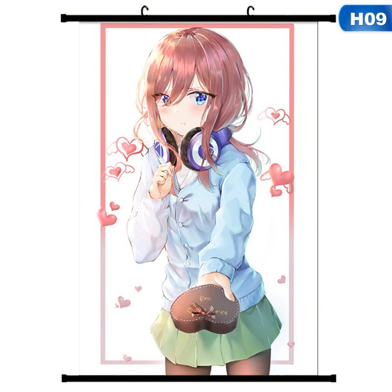 Tranh cuộn vải bố dùng để trang trí in hình ảnh anime Nhật Bản