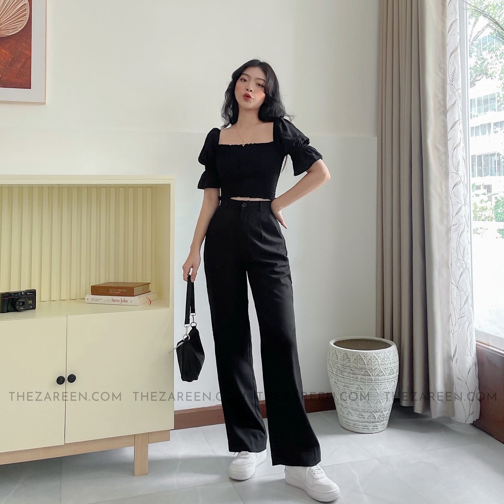QUẦN TÂY SUÔNG XẾP LY ZAREEN TRS17 ĐEN