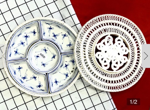 Khay đựng mứt, bánh kẹo đồ ăn