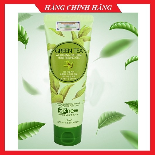 Combo Tẩy Da Chết Và Sữa Rửa Mặt Trà Xanh Benew Green Tea Trắng Da, Xóa Thâm Mụn Hàn quốc 100ml/Tuýp