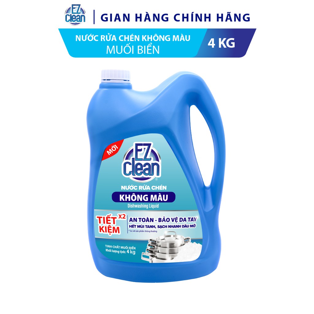 Nước rửa chén EZ CLEAN Hương Muối Biển 4Kg