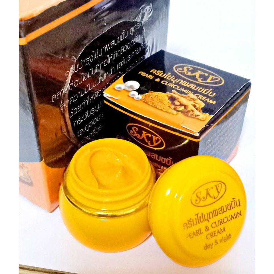 01 Hủ Kem Nghệ SKY Pearl & Curcumin hàng Thái nội địa 20gram