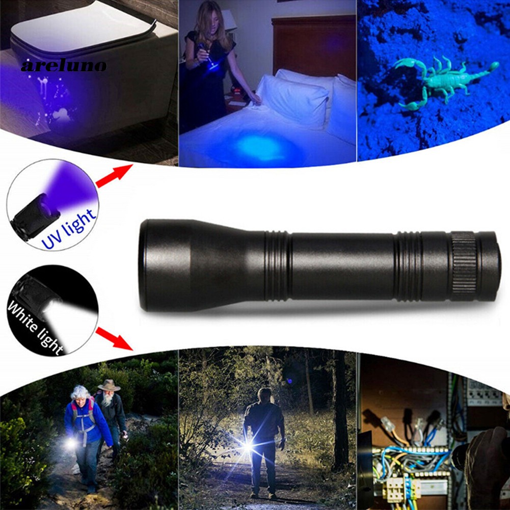 Bộ Đồ Chơi Lắp Ráp Độc Đáo Thú Vị Cho Bé♥Đèn Pin LED UV Siêu Sáng Bằng Hợp Kim Nhôm Có Thể Sạc Lại