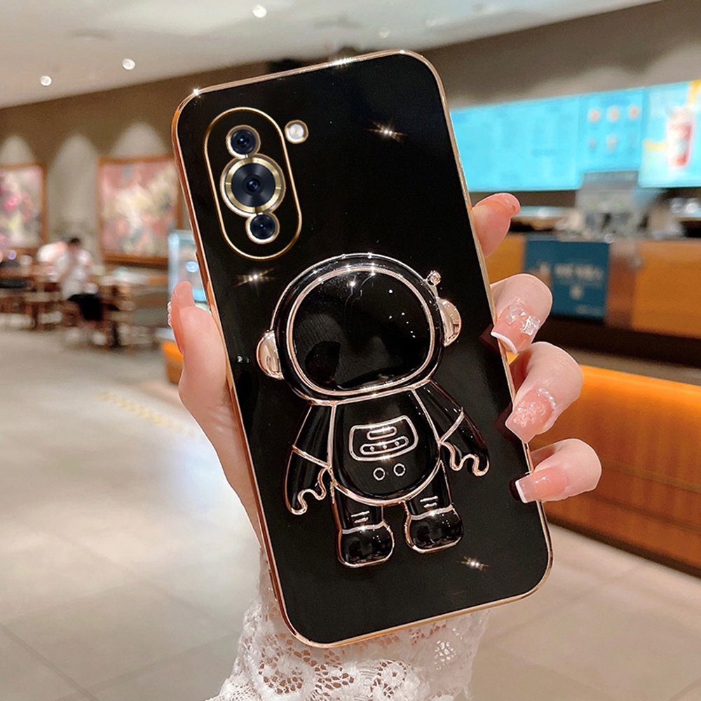 Ốp Điện Thoại Silicon Dẻo Họa Tiết Phi Hành Gia Kèm Giá Đỡ Cho Huawei Nova 3 3i 4 5T 7i 8i 9 se