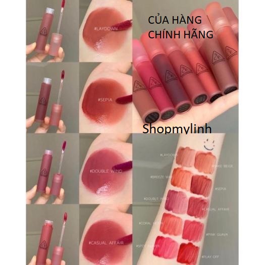 Son Kem Lì, Mịn Mượt Nhẹ Môi 3CE Blur Water Tint 4.6g