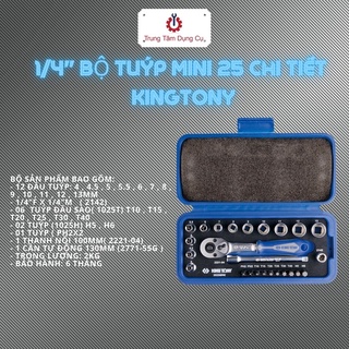 Bộ tuýp mini 25 chi tiết 1/4" kingtony 2525mre