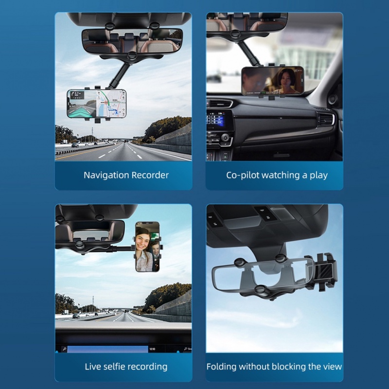 Giá đỡ ANKNDO xoay 360 độ gắn điện thoại/GPS gắn gương chiếu hậu ô tô