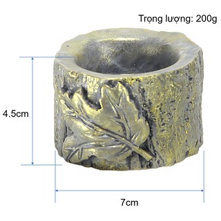 COMBO 6 chân đế nến tealight KHÚC CÂY bằng đá poly