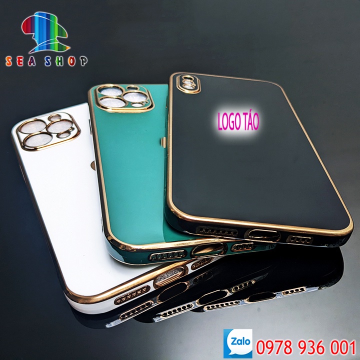 Ốp lưng iPhone XS, 11 Pro Max, XR, 6 Plus,7, 8 Plus  -Nhựa dẻo -- VIỀN BÓNG - Thiết kế giống iP12 - Bảo vệ Camera